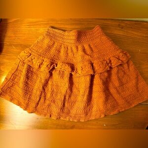 Girl’s GB Girl’s Fall Textured Burnt Orange Skirt SzMedium